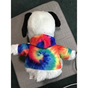 Snoopy Cedar Fair Kings Island Plush Toy Peanuts Tie Dye Hoodie 17"